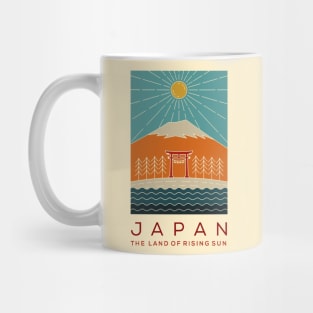 Japan, the land of rising sun traditional poster Mug